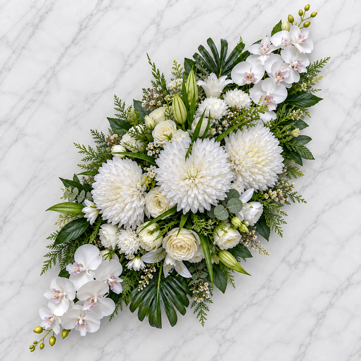 Umelá dušičková ikebana 05