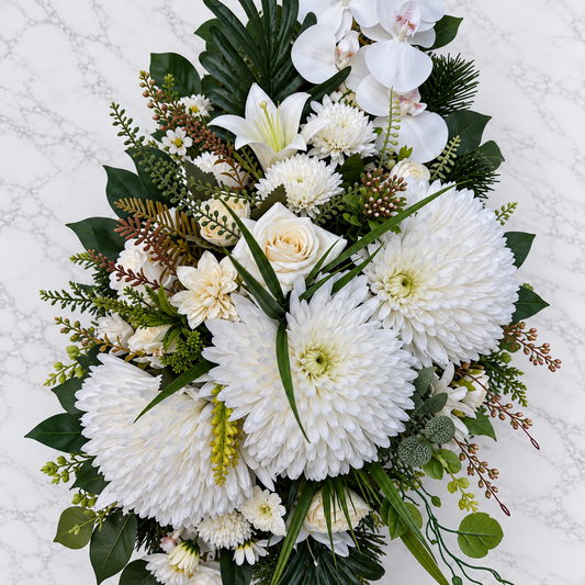 Umelá dušičková ikebana 05
