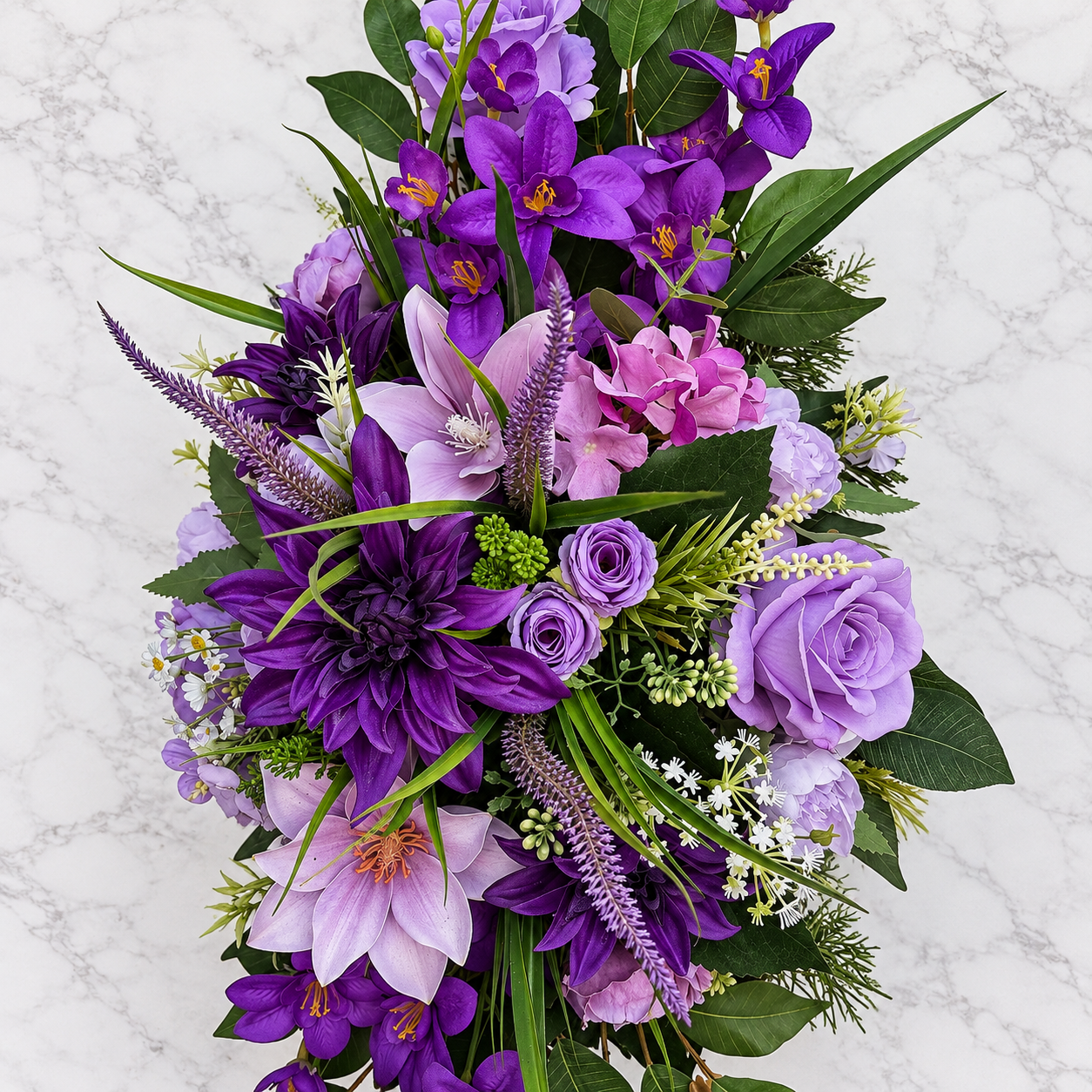 Umelá dušičková ikebana 06