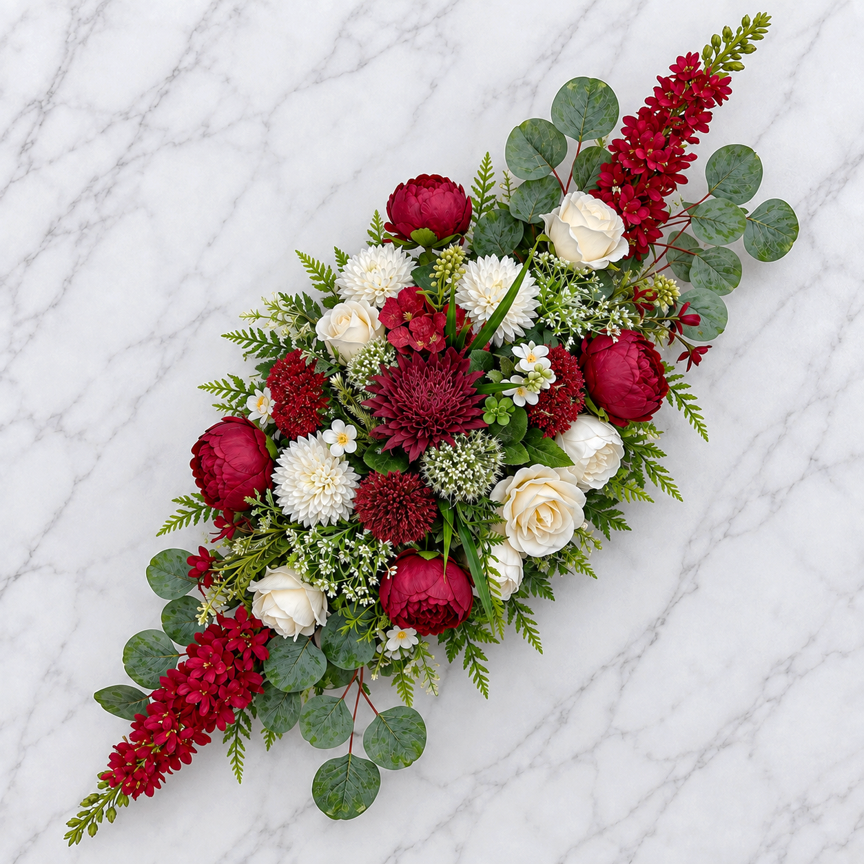 Umelá dušičková ikebana 07