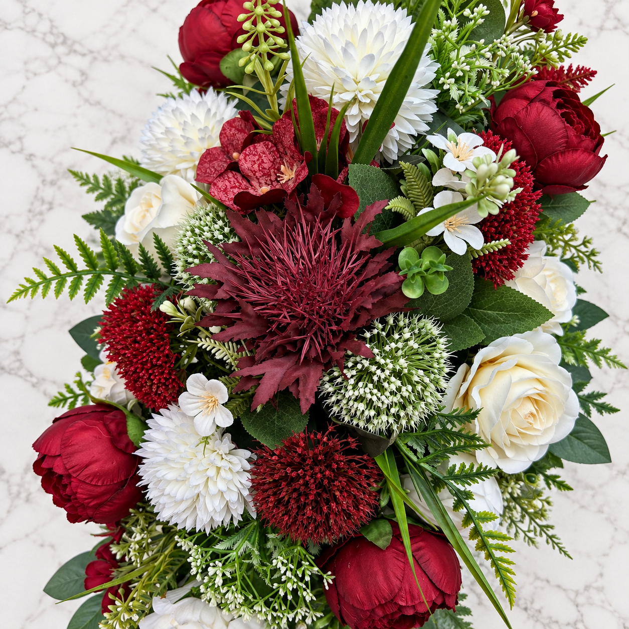 Umelá dušičková ikebana 07