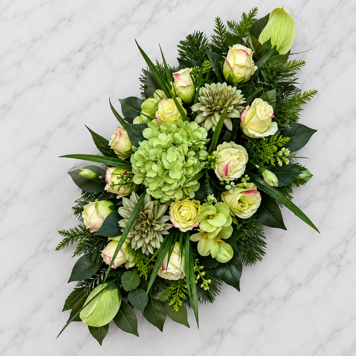Umelá dušičková ikebana 08
