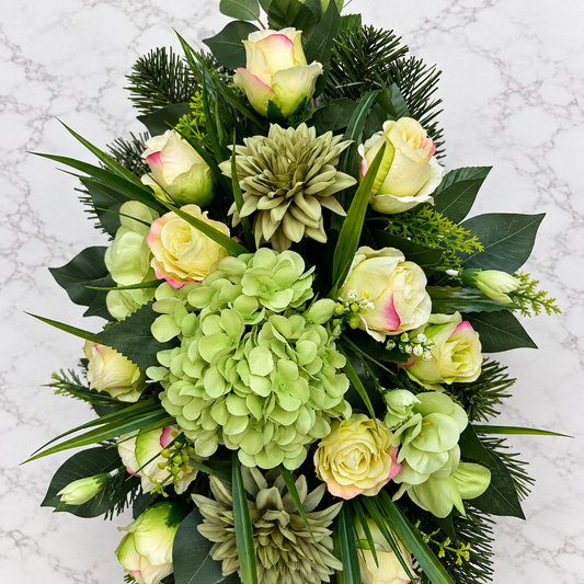 Umelá dušičková ikebana 08