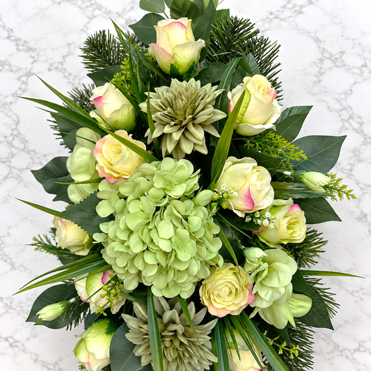 Umelá dušičková ikebana 08